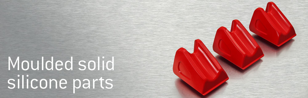 Moulded solid silicone parts